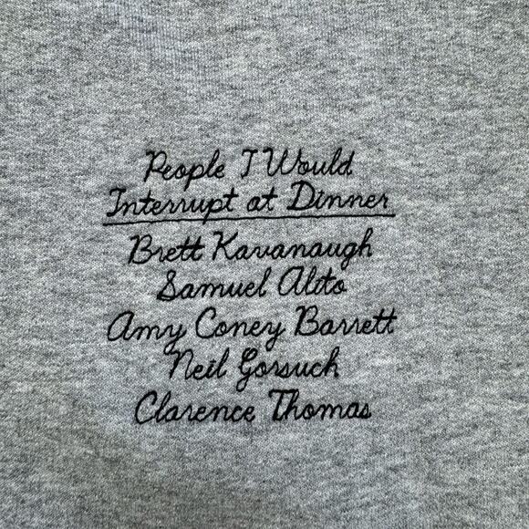 READ RECEIPTS Supreme Court “People I Would Interrupt” Gray Sweatshirt Small - Picture 7 of 12